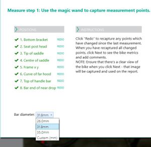 Setting bar diameter