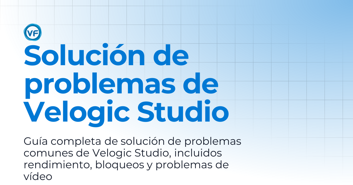 Solución de problemas de Velogic Studio | Velogic Docs